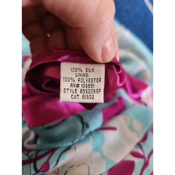 Y2k Donna Ricco New York Floral Mid Length Dress 6p - Picture 9 of 9